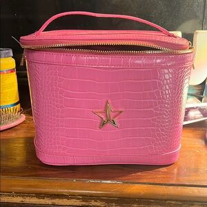 Jeffree Star Pink Cosmetic Case with Gold Star